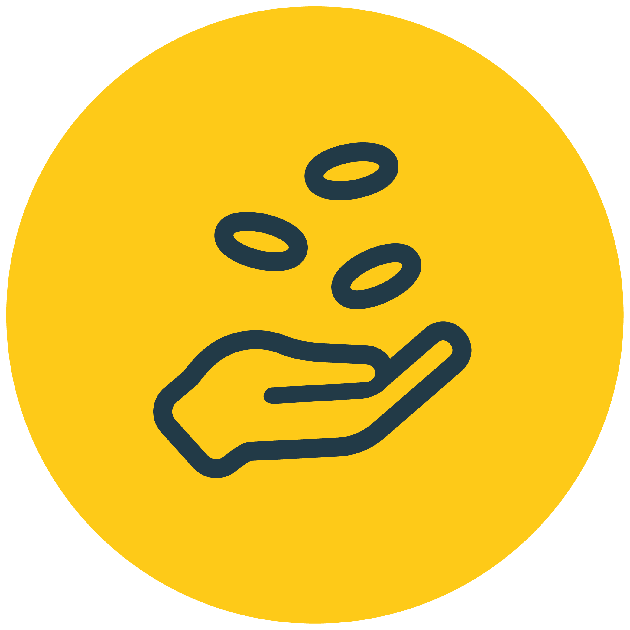 Hodge Coin Hand Gold icon