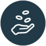 Money in hand Slate icon