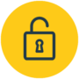 Hodge Open Padlock Gold icon