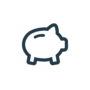 Piggy bank clear icon