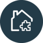 House and puzzle icon