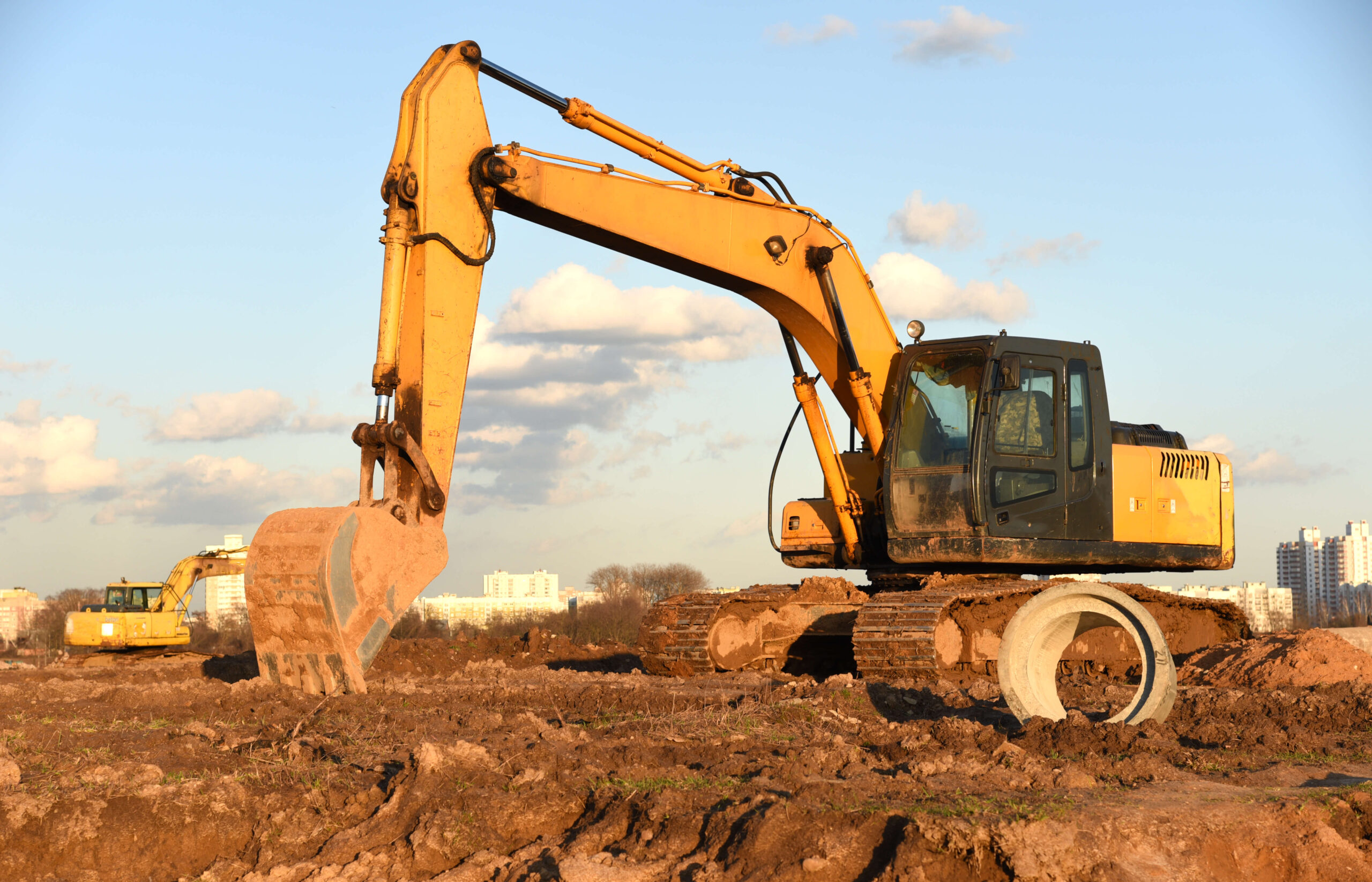 Site digger at new large site