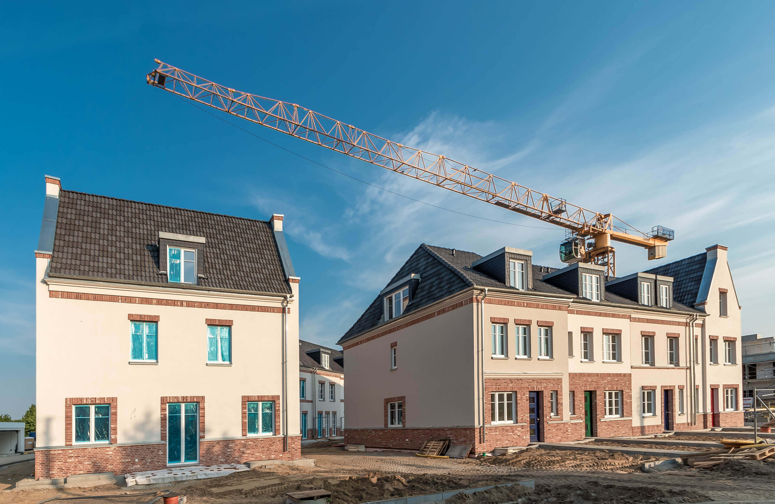 Houses under construction