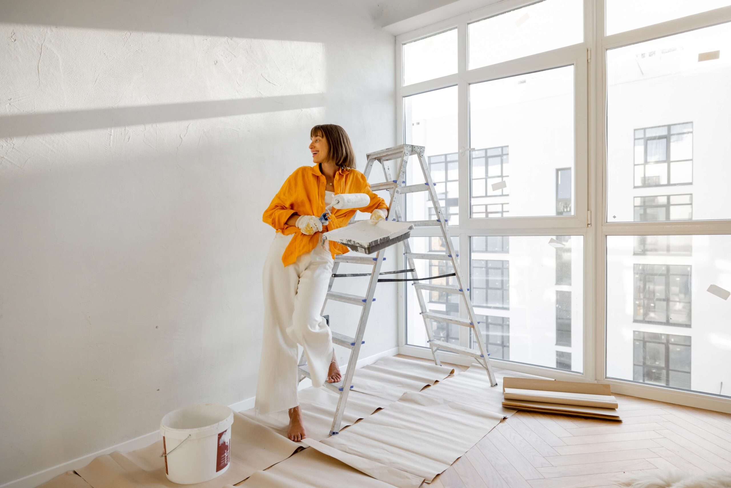 Women decorating with paint