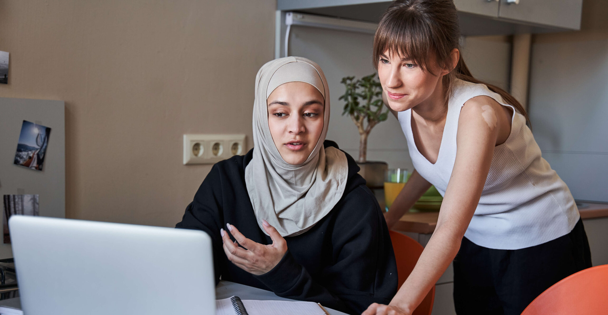 Professional women looking at laptop