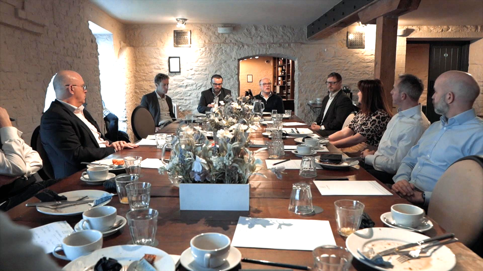 Guests gather round the Hodge REF roundtable